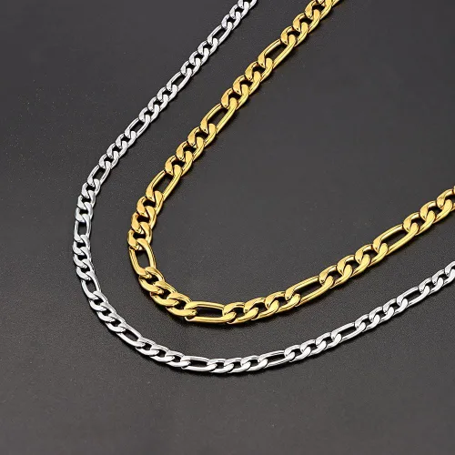 Miniatura 7 de SANNYRA Figaro - Collar de cadena de acero inoxidable para hombres y mujeres