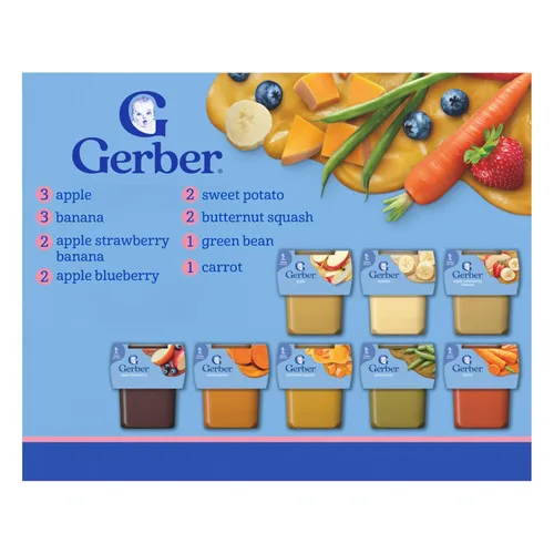 Miniatura 11 de Gerber Mezcla de puré de comida para bebés, desayuno y cena, tinas de puré para bebés, paquete de 16