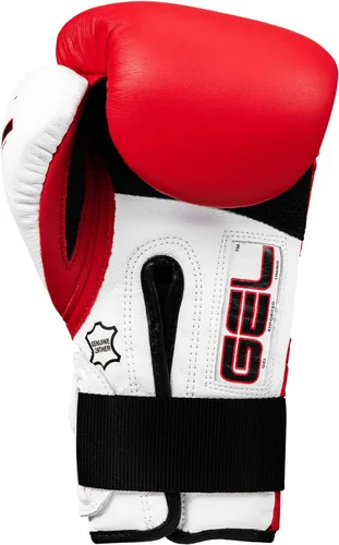 Miniatura 2 de Title Boxing Guantes de entrenamiento de gel suspense, rojo/blanco, 14 onzas