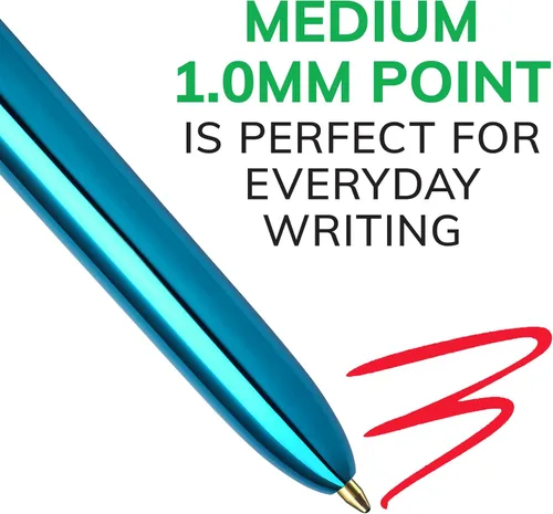 Miniatura 4 de Bolígrafo retráctil BIC de 4 colores con punta media de 1.0 mm, 1 unidad en colores de tinta surtidos Verde
