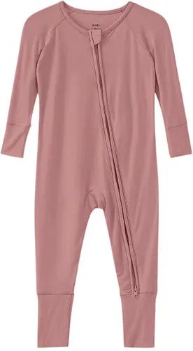 Miniatura 3 de Pijama de viscosa de bambú sin pies para niños y niñas, pijamas con cremallera para dormir y jugar, mameluco - 0-24 meses