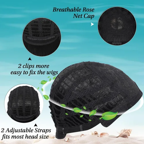 Miniatura 6 de Kalyss peluca de mujer larga lacia, de pelo sintético negro para mujeres (negro)