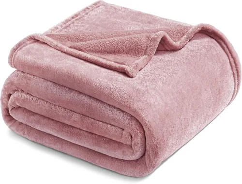 Miniatura 59 de Exclusivo Mezcla Manta de vellón para sofá, cama, súper suave y cálida, para uso en todas las estaciones, acogedora, afelpada, ligera, azul hielo