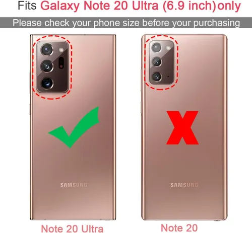 Miniatura 2 de KEZiHOME Funda para Note 20 Ultra, piel auténtica [bloqueo RFID] Galaxy Note 20 Ultra 5G, con ranura para tarjeta de crédito, soporte magnético
