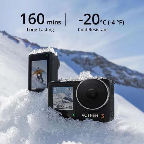 Miniatura 3 de DJI Osmo Action 3 Combo para Exteriores - Cámara de acción 4K/120fps con montaje para pecho y correa de mochila para senderismo y ciclismo, FOV