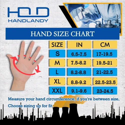 Miniatura 6 de HANDLANDY Guantes de trabajo reflectantes de alta visibilidad a granel, paquete de 10 pares de guantes de trabajo de seguridad antivibración