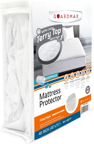 Miniatura 26 de Guardmax Jersey Knitted Sleeper Sofa Size Mattress Protector - Waterproof & Dust Mite Proof Mattress Cover with Stretchable Pockets - Soft