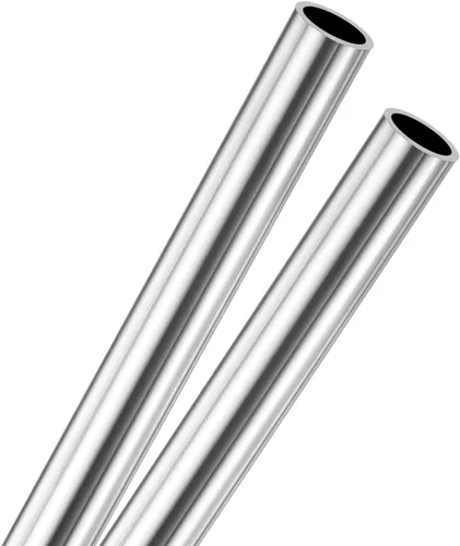 M METERXITY Paquete de 2 tubos de acero inoxidable 304 de 5.906 in, diámetro exterior de 0.39 pulgadas de diámetro exterior y 0.039 in de grosor de