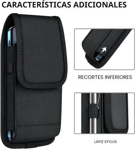 Miniatura 7 de ykooe Funda para Teléfono Móvil de Nylon con Hebilla Compatible con iPhone 17 16 15 14 13 12 11 y Modelos Pro, Samsung Galaxy S20 S21 S22 S23 S24