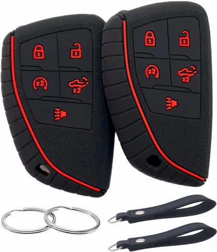 Miniatura 15 de REPROTECTING Funda de silicona para llavero compatible con Chevy Chevrolet Silverado 1500 GMC Sierra 1500 2026-2022, Silverado Sierra 2500HD 3500HD