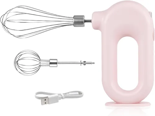 Miniatura 7 de Cyrank Batidora de mano inalámbrica, batidora de mano eléctrica de mano, mezclador de mano eléctrico de 4 velocidades, mini batidor de huevos USB