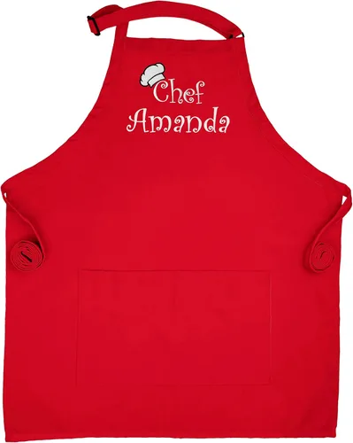 Miniatura 5 de Custom Apron Embroidered Kitchen Apron Women Chef Apron For Men Personalized Apron With Pockets Negro