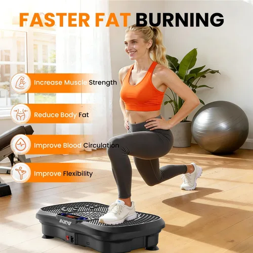Miniatura 4 de AXV Vibration Plate Fitness Platform Exercise Machine Vibrating Shaking Full Body Shaker Workout Vibrate Stand Shake Board Sport for Weight Loss Fat