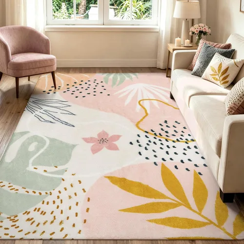 Miniatura 41 de Lahome Alfombra de pasillo rosa - Alfombra de 2x7, alfombra antideslizante lavable para baño, alfombra ligera para piso, alfombras para pasillo