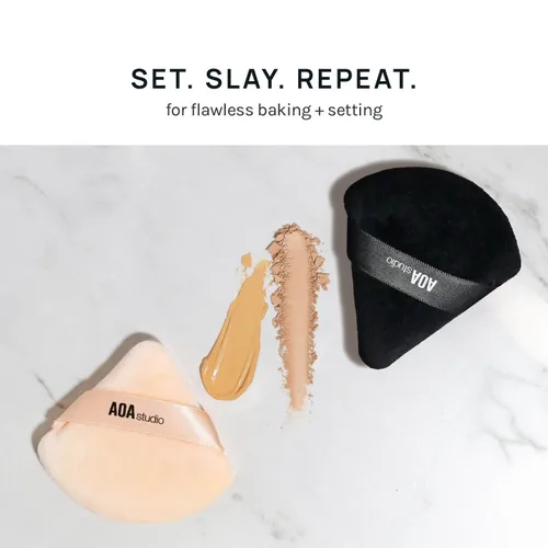 Miniatura 8 de AOA Studio Velvet Puffs - Juego de 6 esponjas de maquillaje sueltas en polvo corporal, esponja, licuadora de terciopelo, juego de esponjas de mezcla