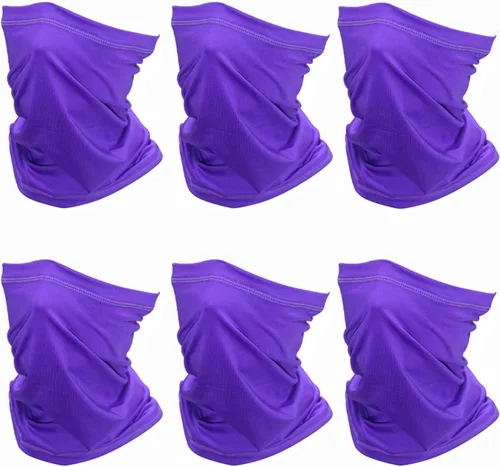 Miniatura 16 de SHEVERCH Paquete de 6 polainas para el cuello, máscara facial, protección solar, máscara facial refrescante, resistente al viento, a prueba