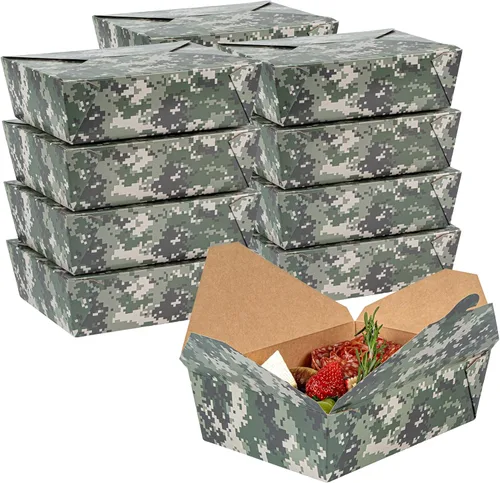 Miniatura 42 de Restaurantware Bio Tek - Cajas para llevar de 30 onzas, 200 loncheras para llevar, cierre de tabulación, resistentes al calor, desechables, de papel