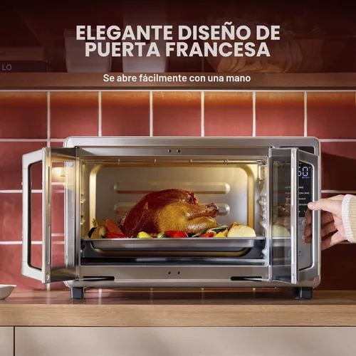 Miniatura 8 de Midea Flexify Slim - Horno tostador de puerta francesa 8 en 1, combo de freidora de aire, horno compacto de encimera con SpeedHeat infrarrojo