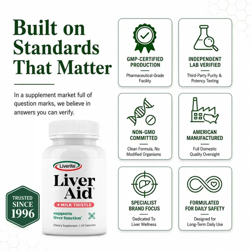 Miniatura 8 de LIVERITE Ayuda hepática con cardo mariano 60 cápsulas, suplemento de apoyo hepático con aminoácidos, colina, cardo mariano y vitamina B12 - Apoya