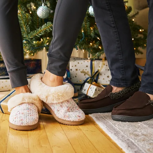 Miniatura 6 de Dearfoams Pantuflas de punto de chenilla Hannah para mujer