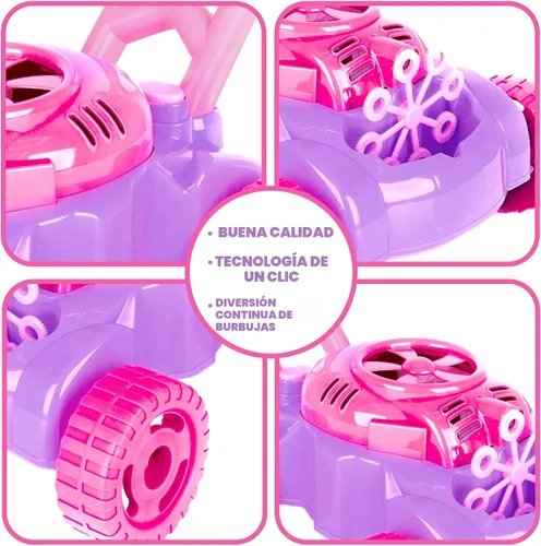 Miniatura 4 de ArtCreativity Cortacésped de burbujas para niños pequeños de 1 a 3 años, máquina de burbujas para regalos de niña de 1 año, juguetes para exteriores