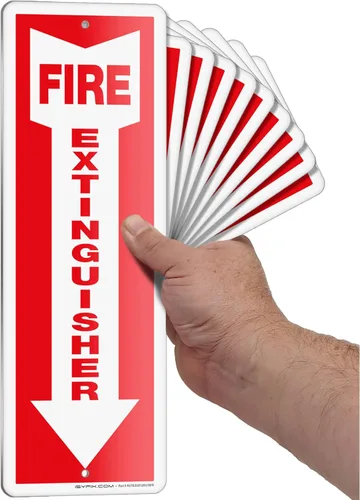 Miniatura 26 de iSYFIX Letrero para extintor de incendios – Paquete de 2 carteles reflectantes de aluminio 040 100% libre de óxido, laminado para máxima resistencia