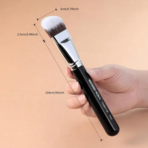 Miniatura 6 de EIGSHOW Pro Brocha inclinada para base, cerdas anguladas, máscara Kabuki, cepillo facial perfecto para mezcla de pulido de crema líquida en polvo