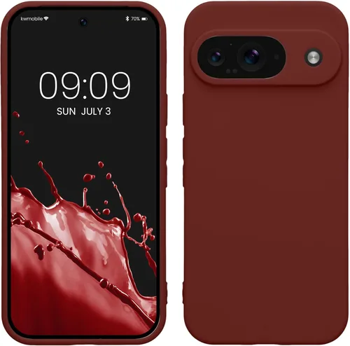 Miniatura 219 de kwmobile Funda compatible con Google Pixel 9 Pro - Funda protectora delgada de TPU para teléfono - Acabado mate suave - Negro mate