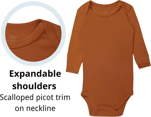 Miniatura 2 de GUISBY Body para bebé, body de manga larga de rayón para niños y niñas de 0 a 24 meses