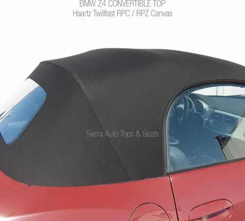Miniatura 4 de Sierra Auto Tops Convertible Top Reemplazo para BMW 2003-2008 Z4, TwillFast RPC Canvas, negro, ventana de vidrio calefactable