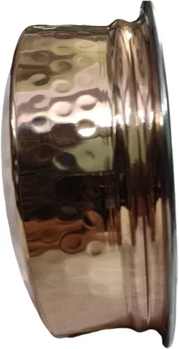 Miniatura 4 de Bona fide cuenco de cobre para servir, vajilla de cobre de 8 pulgadas de diámetro, 27.1 fl oz de cobre con tapa, plato para servir tazón pequeño