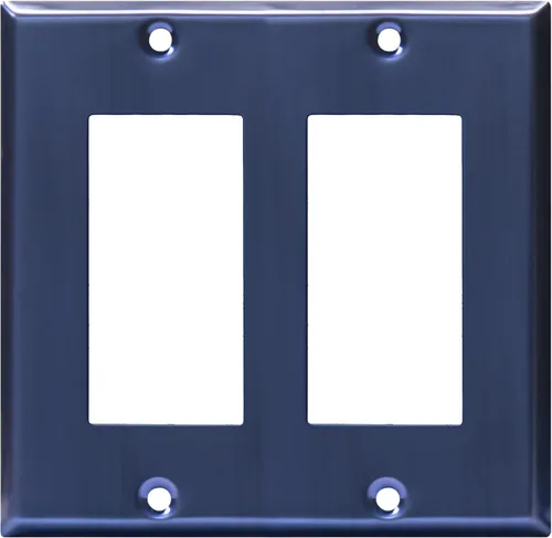 Miniatura 13 de ENERLITES Placa de pared metálica decorativa para receptáculo o interruptor, acero inoxidable 201, resistente a la corrosión, tamaño 2-Gang 4.50" x