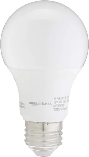 Miniatura 2 de Amazon Basics - Bombillas LED A19 de 75 vatios equivalente, luz blanca de día (5000K), 12W de eficiencia energética, no regulable, vida útil