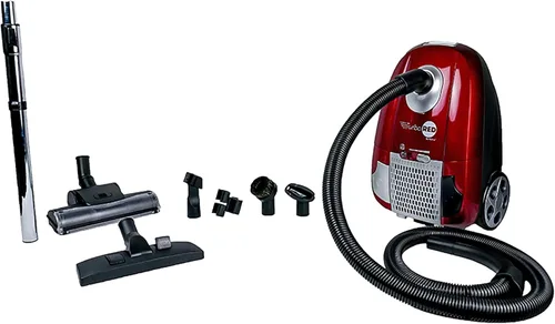 Atrix Turbo Red AHC-1 HEPA - Potente motor de velocidad variable de 1,400 W, diseño ligero de bolsa de 6 cuartos de galón, filtración de 3 etapas,