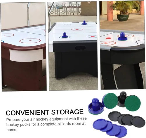 Miniatura 3 de Toddmomy 2 juegos de discos y palas de hockey de aire, asas de portería, remos accesorios de repuesto, empujadores de hockey de aire, paletas