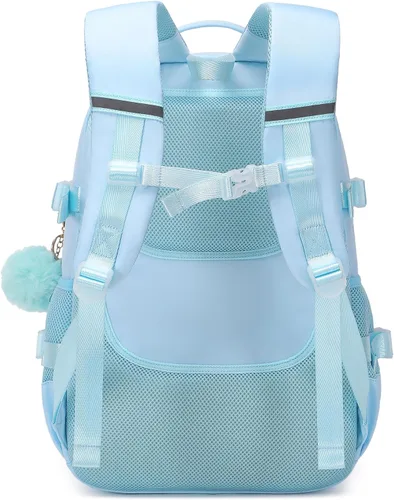 Miniatura 4 de Mochila para Niñas de 15.6 Pulgadas para Laptop, Bolsa Escolar para Niños de Primaria y Universidad, Mochilas y Bolsas de Libros para Niñas, Azul