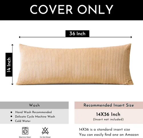 Miniatura 189 de Artscope Fundas de Almohada de Pana a Rayas Acogedoras Súper Suaves Decorativas Cuadradas Fundas de Cojín para Sofá Sillón Dormitorio Decoración