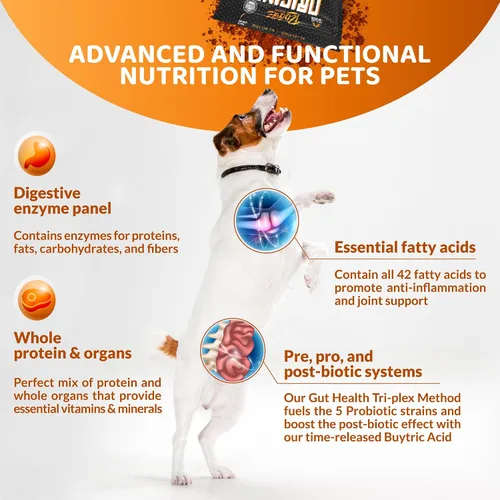 Miniatura 3 de ROGUE PET SCIENCE Origins 5-en-1 suplemento para perros - Aderezo de comida en polvo con aceite de pescado omega 3 natural - Apoya la digestión