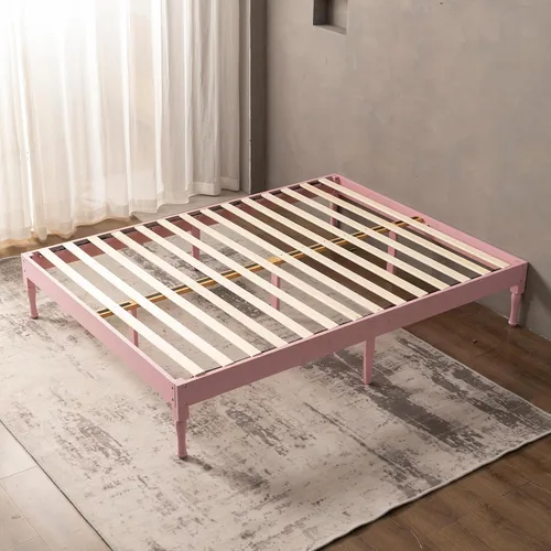 Miniatura 3 de 14 inch Bamboo Bed Frame, Wooden Support, no Need for Box Springs, Easy to Assemble, Heavy-Duty Bed Frame, Storage Space Under The Bed, Suitable for