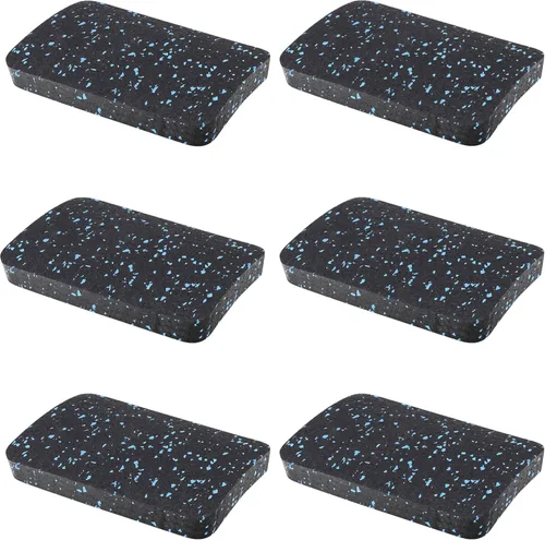 Miniatura 12 de Almohadillas para cinta de correr, tapete para equipo de ejercicio con goma de alta densidad para proteger suelos de 3.94 x 3.94 x 0.5 pulgadas
