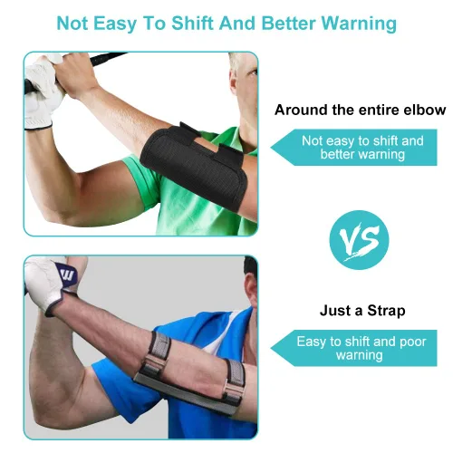 Miniatura 6 de Codo de ayuda para entrenamiento de swing de golf, entrenador de swing de golf, ayuda de entrenamiento de golf de brazo recto con notificaciones