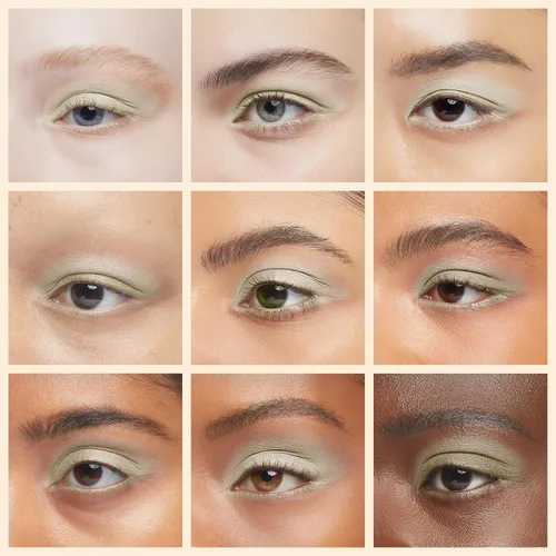 Miniatura 4 de Erinde Paleta de sombra de ojos mate beige individual, alto pigmento, larga duración, color intenso, desnudos neutros desnudos mate prensado en 203