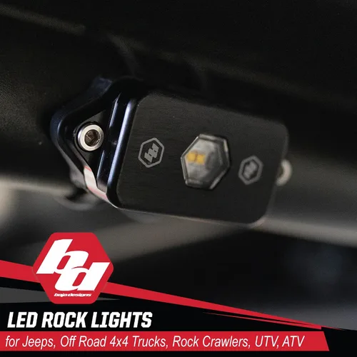 Miniatura 7 de Kit de luz LED para roca Baja Designs - 4 piezas. LED con arnés de cableado (blanco)