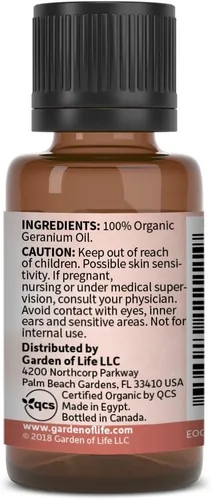 Miniatura 6 de Garden of Life - Aceite esencial de geranio 100% puro para difusor, aromaterapia, meditación, relajación y calma, USDA orgánico, sin OMG, 0.5 onzas