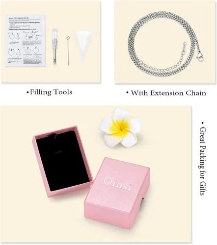 Miniatura 7 de Collar de urna para cenizas para hombre, joyería de cremación, faro, conmemorativo, collar para amantes, soporte para cenizas con kits de relleno