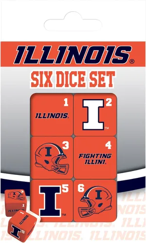 Miniatura 14 de MasterPieces Game Day - NCAA Clemson Tigers - Juego de 6 dados con logotipo del equipo, tamaño estándar D6