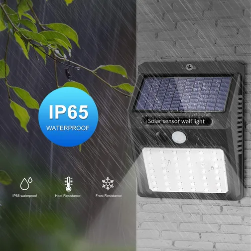 Miniatura 5 de Luces solares para exteriores [42 LED/3 modos de trabajo], SEZAC luces solares de seguridad con sensor de movimiento solar, inalámbricas, IP 65