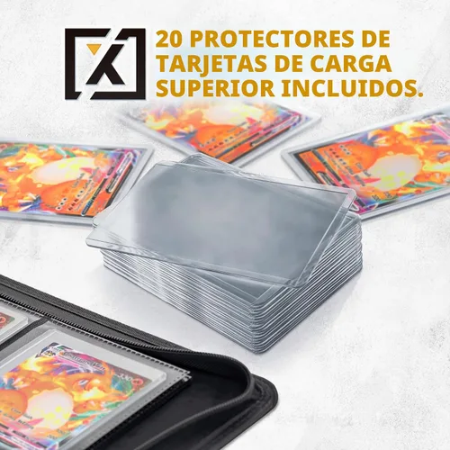 Miniatura 2 de X PRO Carpeta de tarjetas de carga superior, compatible con fundas de tarjetas de carga superior, se adapta a 252 20 cargadores premium incluidos