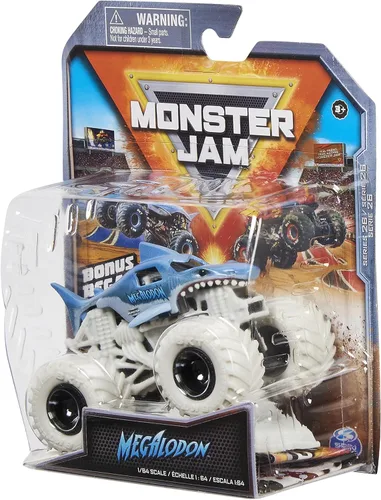 Miniatura 5 de Monster Jam Megalodon, White Bone Yard Series 26 (escala 1:64)