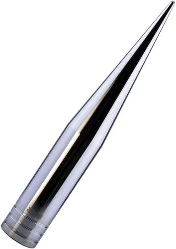 Miniatura 2 de TRUE SPIKE Fat Spike - Antena cromada de calibre pesado mecanizado CNC de aluminio corto compatible con modelos Harley Davidson Touring con Tour PAK